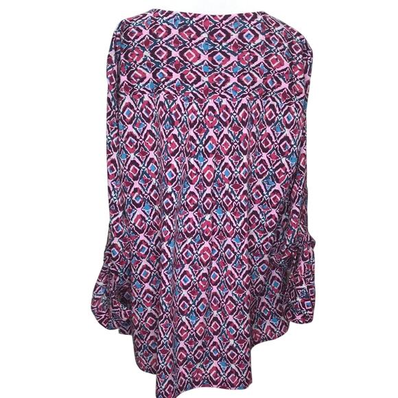 Lane Bryant Print Tunic Blouse Size 18/20 - Picture 4 of 6
